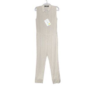 Hydrogen Womens Sleeveless Button-Down Jumpsuit XS Gray‎